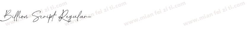 Billion Script Regular字体转换